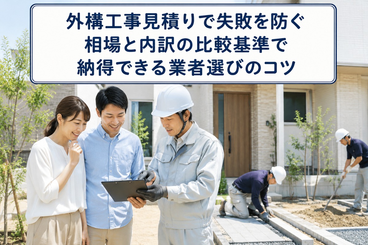 外構工事見積りで失敗を防ぐ相場と内訳の比較基準で納得できる業者選びのコツ