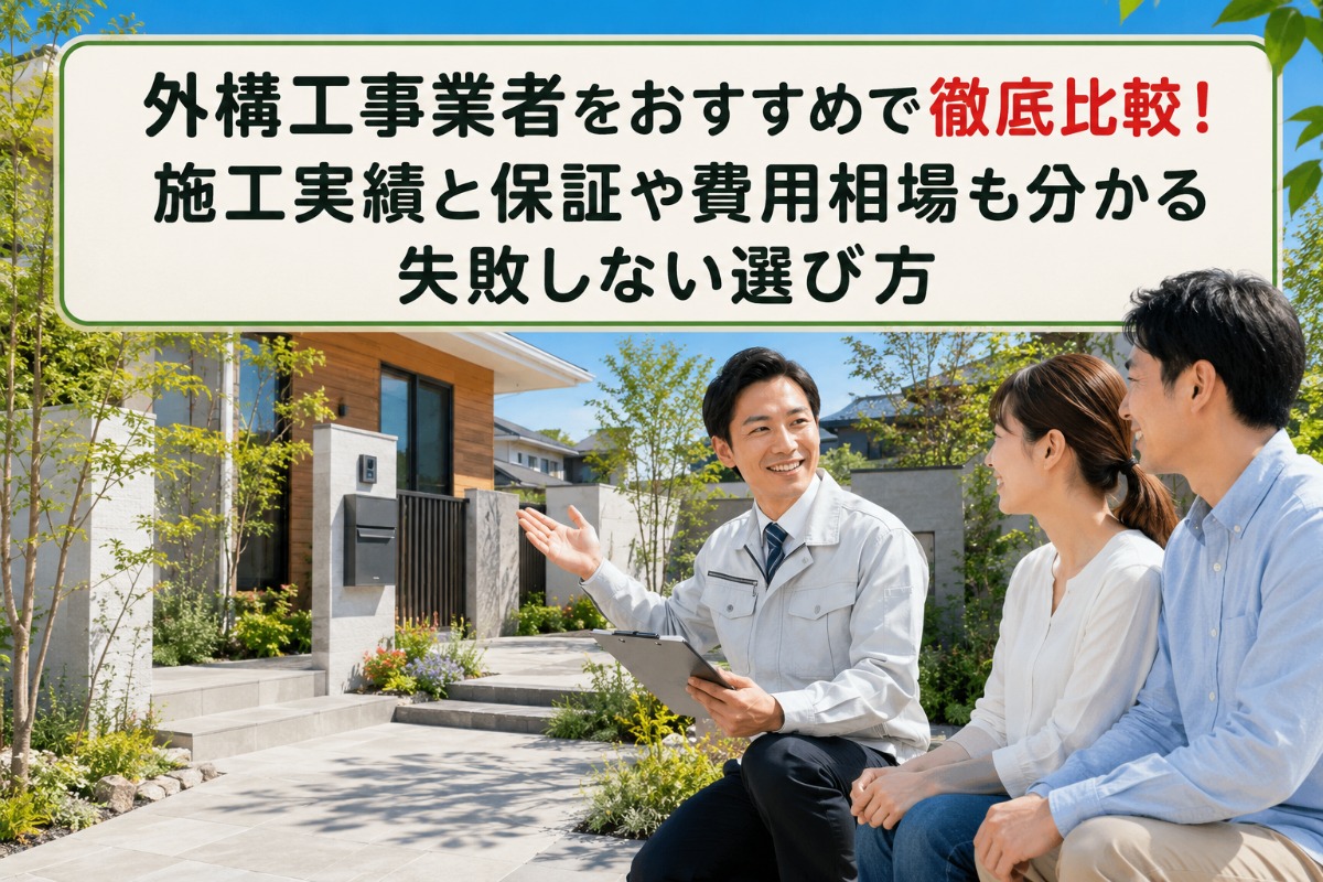外構工事業者をおすすめで徹底比較！施工実績と保証や費用相場も分かる失敗しない選び方